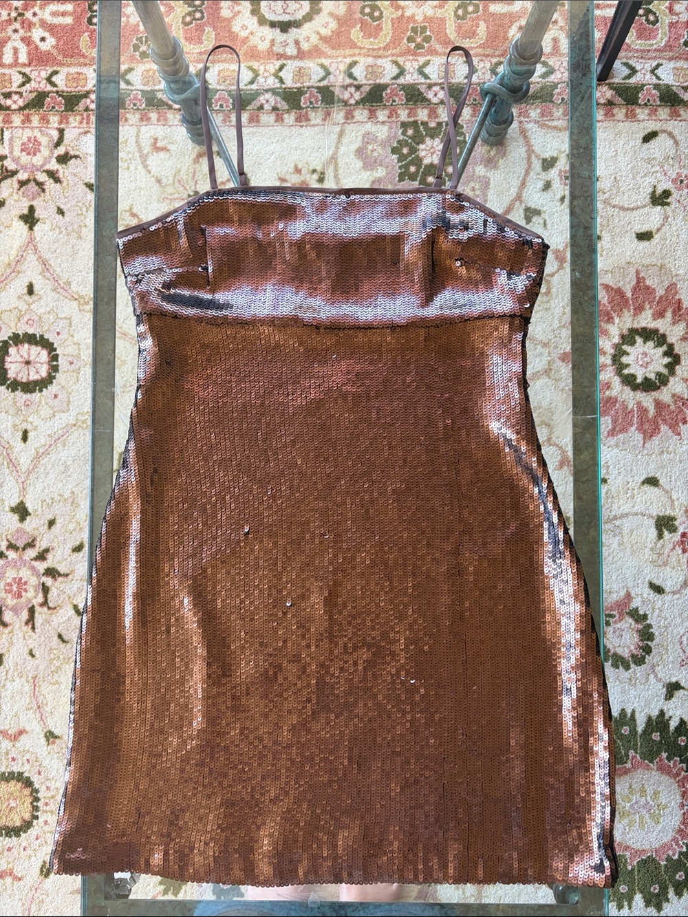 Madewell Brown Sequin Mini Dress